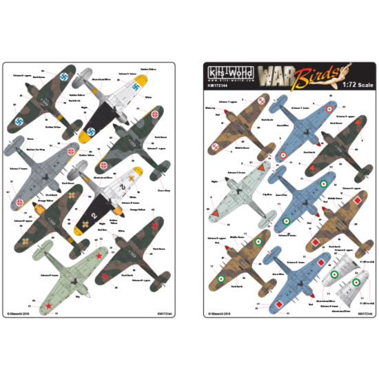 Kits World Kw172144 1/72 Decal For Hawker Hurricane- Foreign Operators Kits World Kw172144 1/72 Decal For Hawker Hurricane- Foreign Operators
