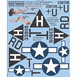 Kits World Kw172159 1/72 Decal For B-17g Flying Fortress Accessories Kit