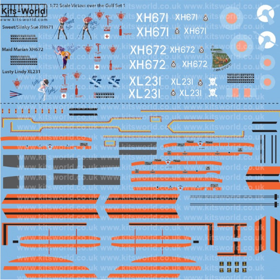 Kits World Kw172160 1/72 Decal For Handley Page Victors Accessories Kit