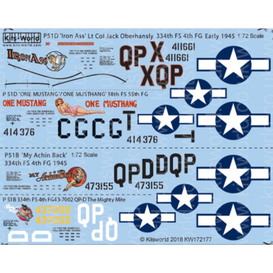 Kits World Kw172177 1/72 Decal For P-51b-p-51d North American Mustangs Kits World Kw172177 1/72 Decal For P-51b-p-51d North American Mustangs