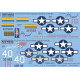 Kits World Kw172199 1/72 Decal For North American B-25j Mitchell