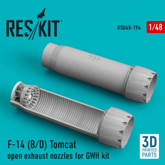 Reskit Rsu48-0194 1/48 F14 B D Tomcat Open Exhaust Nozzles For Gwh Kit 3d Printed