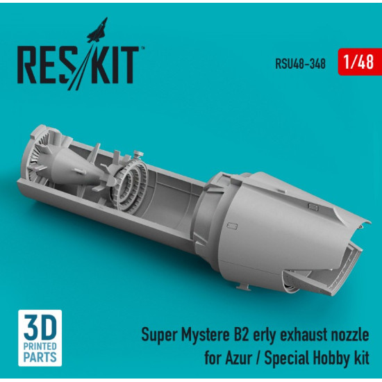 Reskit Rsu48-0348 1/48 Super Mystere B2 Early Exhaust Nozzle For Azur Special Hobby Kit 3d Printed