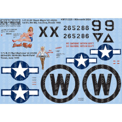Kits World Kw172225 1/72 Decal For Boeing B-29 Superfortress Accessories Kit