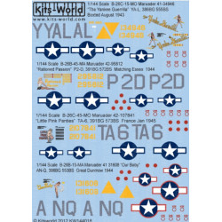 Kits World Kw144018 1/144 Decal For B-26 Marauders Accessories For Aircraft