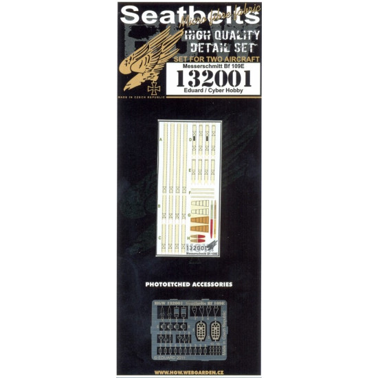 Hgw 132001 1/32 Seatbelts Messerschmitt Bf-109e Accessories For Aircraft