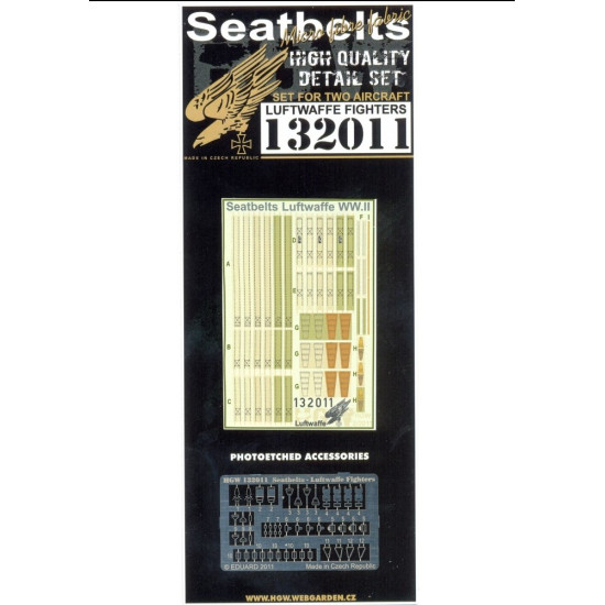 Hgw 132011 1/32 Seatbelts For Wwii Luftwaffe Fighters Accessories For Aircraft