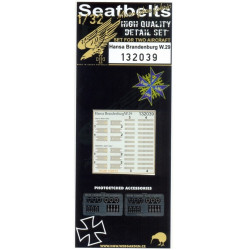 Hgw 132039 1/32 Seatbelts For Hansa Brandenburg W.29 For Wingnut Wings Kits