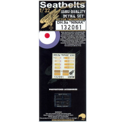 Hgw 132061 1/32 Seatbelts For Dh.9a Ninak For Wingnut Wings Kits