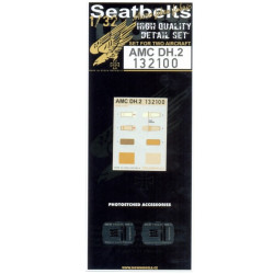 Hgw 132100 1/32 Seatbelts For Amc Dh.2 For Wingnut Wings Kits