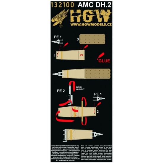 Hgw 132100 1/32 Seatbelts For Amc Dh.2 For Wingnut Wings Kits Hgw 132100 1/32 Seatbelts For Amc Dh.2 For Wingnut Wings Kits