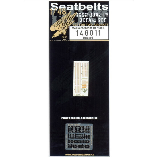 Hgw 148011 1/48 Seatbelts For Messerschmitt Bf 109e Accessories For Aircraft