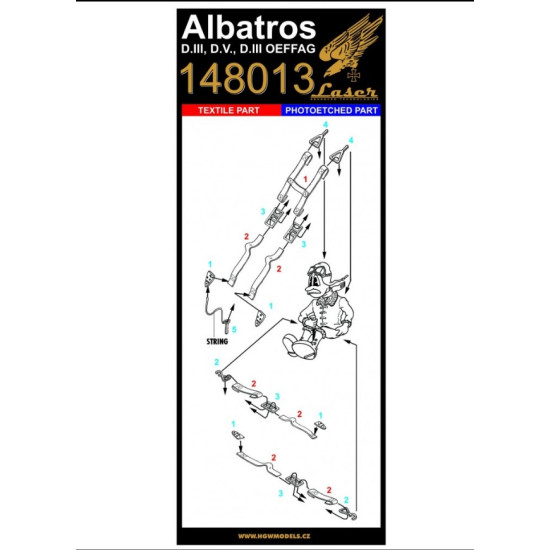 Hgw 148013 1/48 Seatbelts For Albatros D.v And D.va And D.iii And Oeffag Accessories