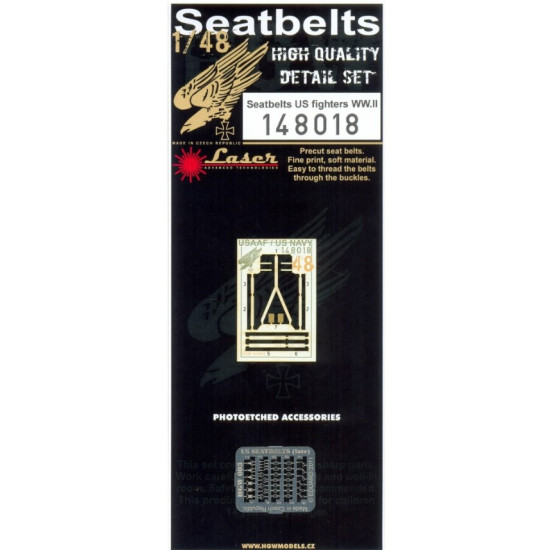 Hgw 148018 1/48 Seatbelts For Us Fighters Accessories For Aircraft