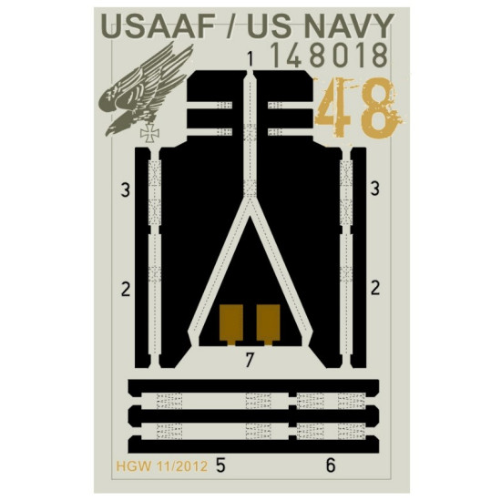 Hgw 148018 1/48 Seatbelts For Us Fighters Accessories For Aircraft