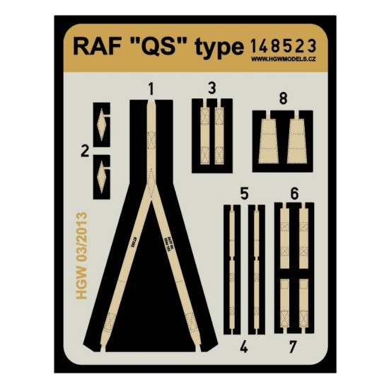 Hgw 148523 1/48 Seatbelts For Raf Qs Type Late Accessories For Aircraft