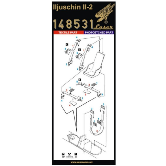 Hgw 148531 1/48 Seatbelts For Iljuschin Il-2 For Tamiya, Eduard, Italeri
