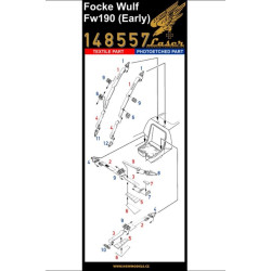 Hgw 148557 1/48 Seatbelts For Fw 190 Early Accessories For Aircraft