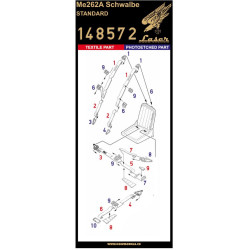 Hgw 148572 1/48 Seatbelts For Me262a Schwalbe Standart Accessories For Aircraft