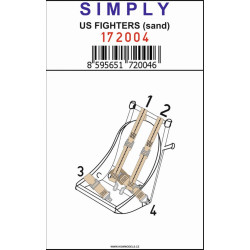 Hgw 172004 1/72 Seatbelts For Us Fighters Accessories For Aircraft