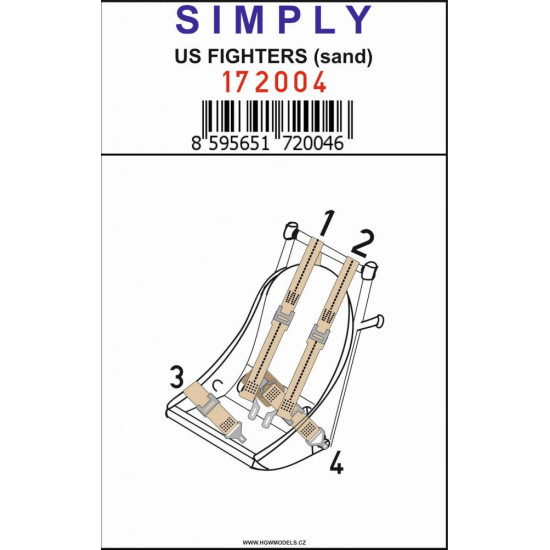 Hgw 172004 1/72 Seatbelts For Us Fighters Accessories For Aircraft