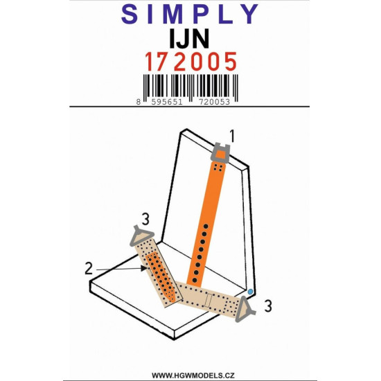 Hgw 172005 1/72 Seatbelts For Ijn Accessories For Aircraft