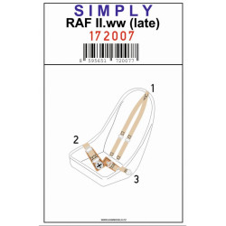 Hgw 172007 1/72 Seatbelts For Raf Ii.ww Late Accessories For Aircraft