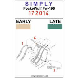 Hgw 172014 1/72 Seatbelts For Fockewulf Fw190 Early Or Late Accessories Kit