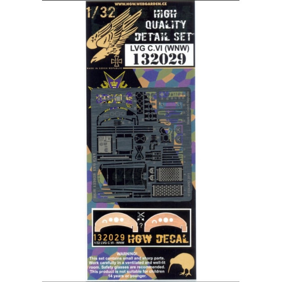 Hgw 132029 1/32 Photo-etched And Decal Lvg C.vi For Wingnut Wings