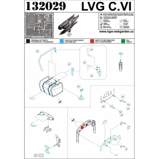 Hgw 132029 1/32 Photo-etched And Decal Lvg C.vi For Wingnut Wings