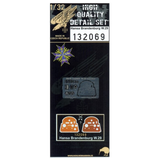 Hgw 132069 1/32 Photo-etched And Decal For W.29 For Wingnut Wings