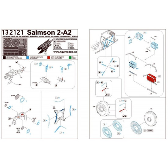 Hgw 132121 1/32 Photo-etched For Salmson 2-a2 Wingnut Wings