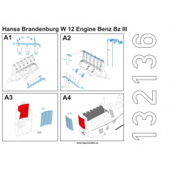 Hgw 132136 1/32 Photo-etched For Hansa-brandenburg W.12 Engine For Wingnut Wings