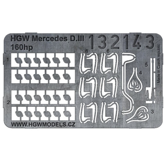 Hgw 132143 1/32 Photo-etched For Mercedes D.iii 160 Hp Engine