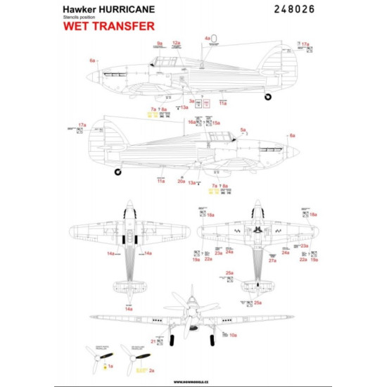 Hgw 248026 1/48 Decal Stencils For Hurricane Accessories For Aircraft