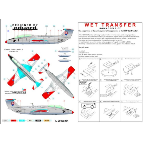 Hgw 248038 1/48 Decal For L-29 Delfin Markings Accessories For Aircraft