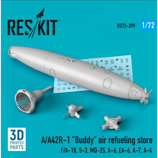 Reskit Rs72-0399 1/72 Aa42r1 Buddy Air Refueling Store 1 Pcs Fa18 S3 Mq25 A6 Ea6 A7 A4 3d Printed