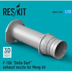 Reskit Rsu72-0203 1/72 F106 Delta Dart Exhaust Nozzle For Meng Kit 3d Printed