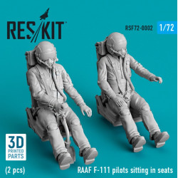 Reskit Rsf72-0002 1/72 Raaf F111 Pilots Sitting In Seats 2 Pcs 3d Printed