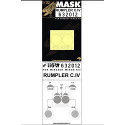 Hgw 632012 1/32 Mask For Rumpler C.iv For Wingnut Wings Accessories Kit