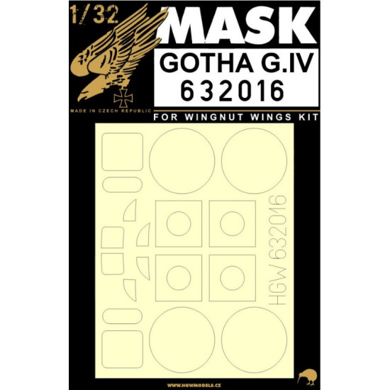 Hgw 632016 1/32 Mask For Gotha G.iv For Wingnut Wings Accessories Kit