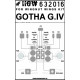 Hgw 632016 1/32 Mask For Gotha G.iv For Wingnut Wings Accessories Kit