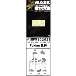 Hgw 632023 1/32 Mask For Fokker E.iv For Wingnut Wings Accessories Kit