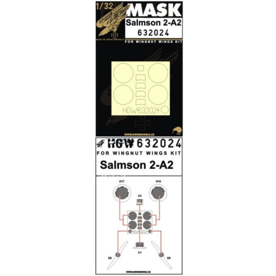 Hgw 632024 1/32 Mask For Salmson 2-a2 For Wingnut Wings Accessories Kit