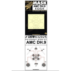 Hgw 632025 1/32 Mask For Amc Dh.9 For Wingnut Wings Accessories Kit