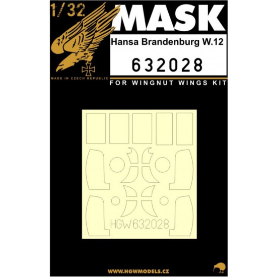 Hgw 632028 1/32 Mask For Hansa-br. W.12 For Wingnut Wings Accessories Kit