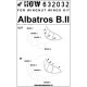 Hgw 632032 1/32 Mask For Albatros B.ii For Wingnut Wings Accessories Kit