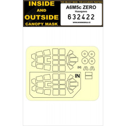 Hgw 632422 1/32 Inside And Outside Canopy Mask For A6m5c Zero For Hasegwa Kit