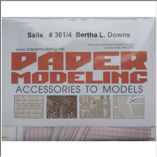 Orel 361/4 1/100 Bertha L. Downs Sails Paper Modeling Accessories To Models