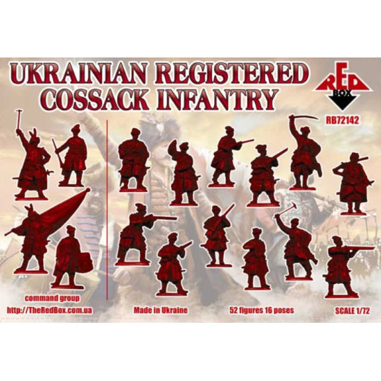 Red Box 72142 1/72 Ukrainian Registered Cossack Infantry 17 Cent Plastic Figures Kit